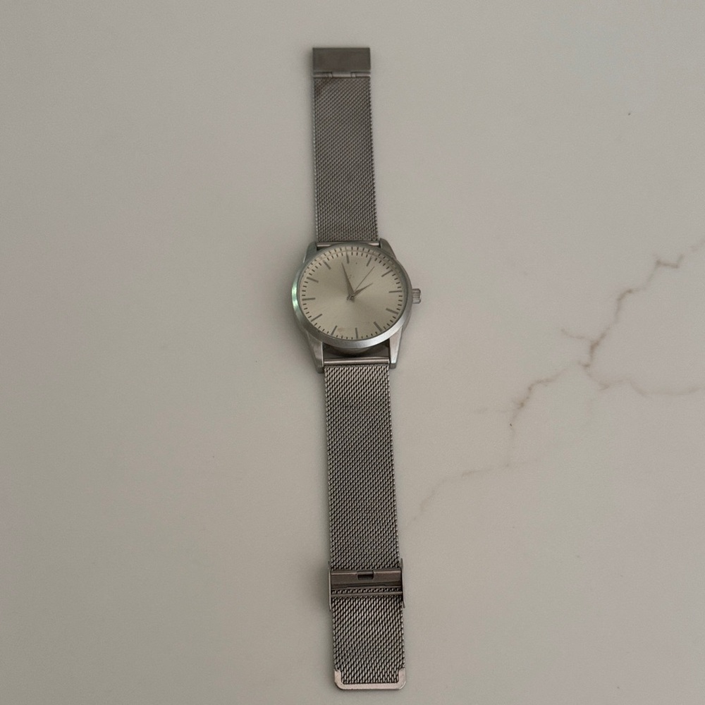 Brooklyn Exchange Silver Mesh Strap Men's Watch